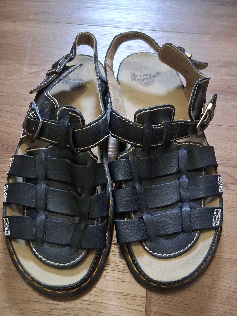 Dr. Martens Mens Black Leather Fisherman Sandals 8092 Size 14 Like New